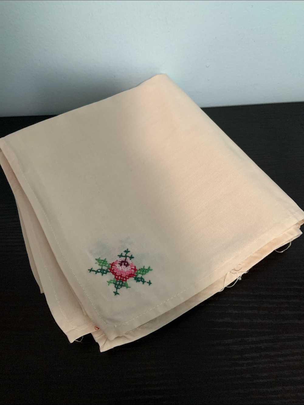 Handcrafted Embroidered Linen Napkins (12)